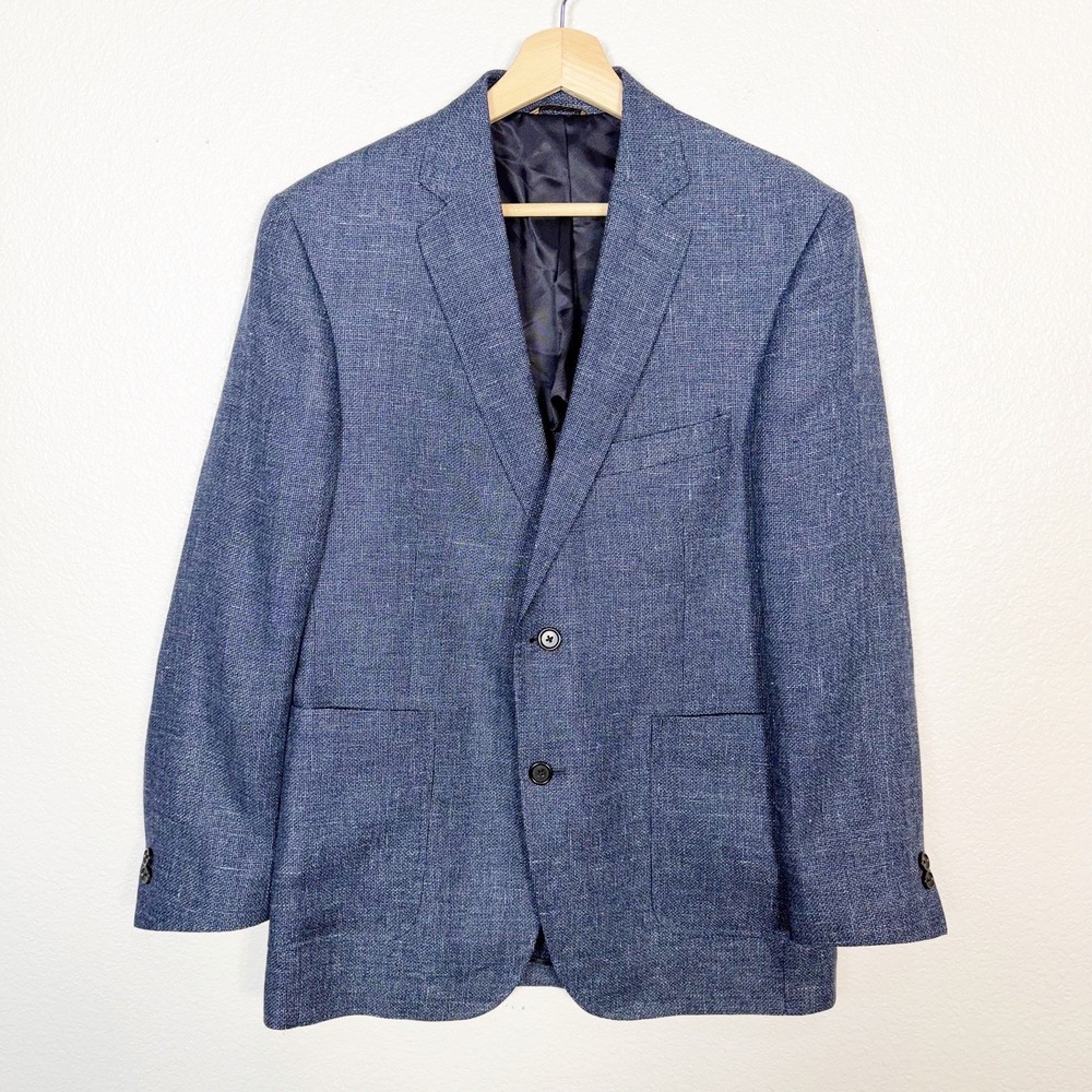 Billy Reid Linen Wool Blend Blazer Sports Coat Men's Size 40 R Partially Lined